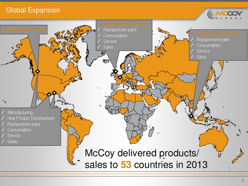 Q2 2014 EARNINGS CALL – Mccoy Global – slide 7