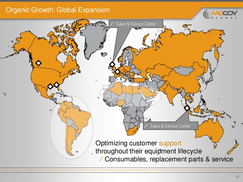 Q2 2014 EARNINGS CALL – Mccoy Global – slide 12