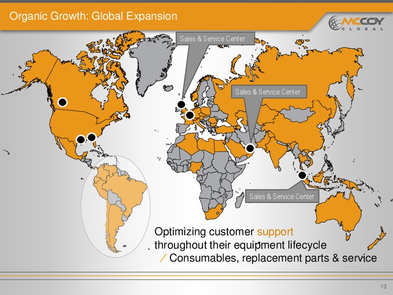 NOVEMBER 2014 INVESTOR PRESENTATION – Mccoy Global – slide 12