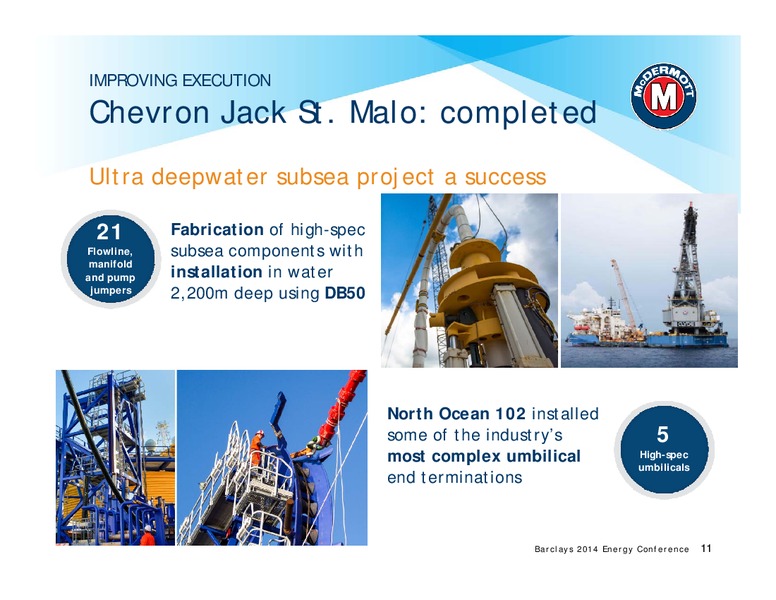 BARCLAYS ENERGY CONFERENCE – Mcdermott International – slide 10