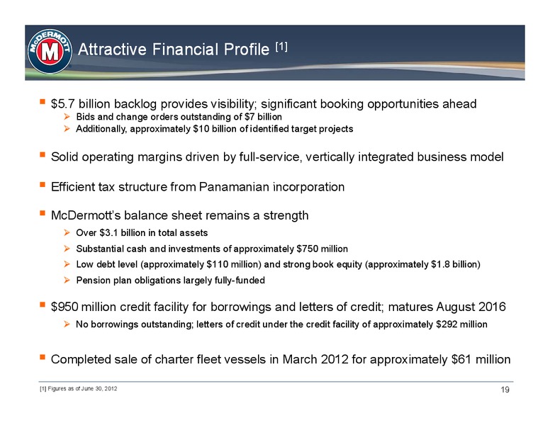 SEPTEMBER 2012 INDUSTRIAL CONFERENCE – Mcdermott International – slide 18