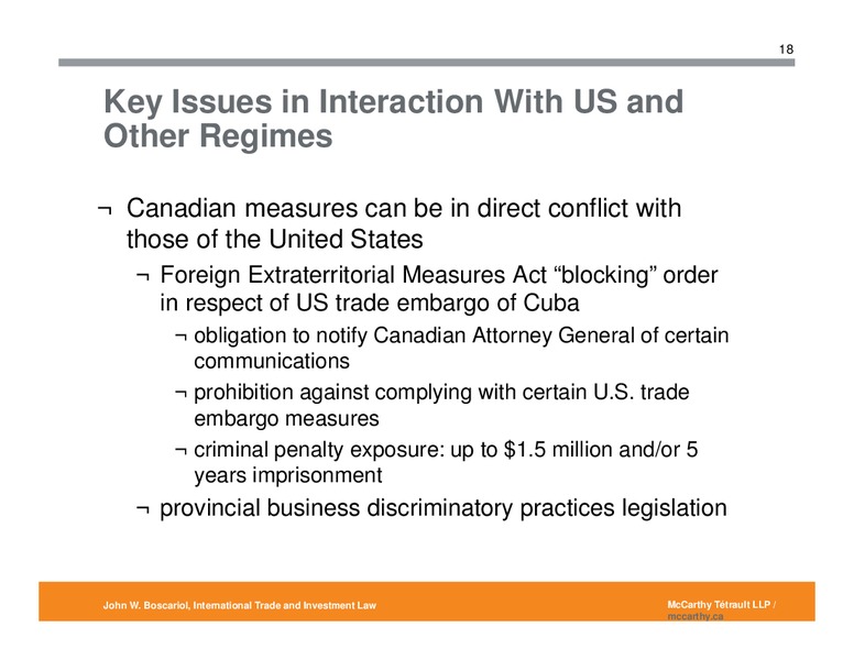 IE Canada Export Compliance Webinar Series – Mc Carthy Tetrault – slide 19