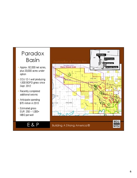Investor Presentation – MDU Resources Group Inc. – slide 6