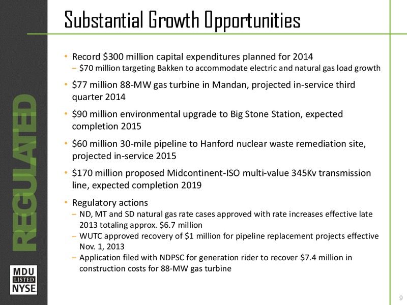 Investor Relations – MDU Resources Group Inc. – slide 8