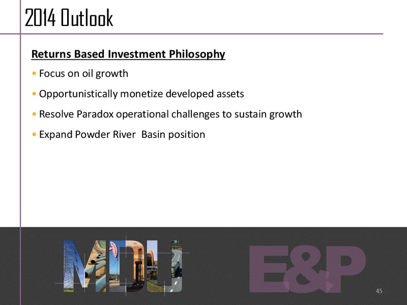 E And P Investor Presentation – MDU Resources Group Inc. – slide 14