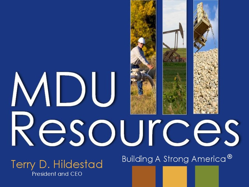 2011 EARNINGS RESULTS AND 2012 GUIDANCE CONFERENCE CALL – MDU Resources Group Inc. – slide 3