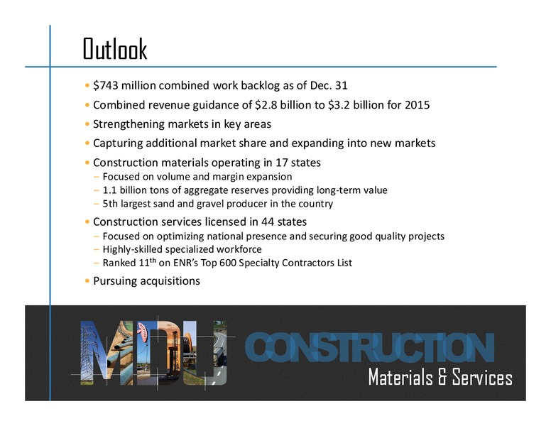 2014 EARNINGS CALL – MDU Resources Group Inc. – slide 8