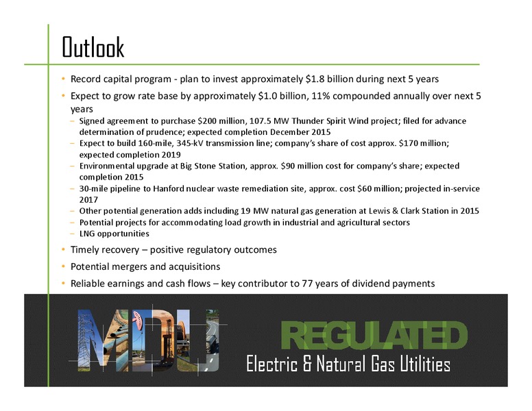 2014 EARNINGS CALL – MDU Resources Group Inc. – slide 10