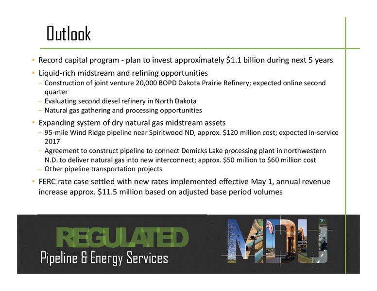 2014 EARNINGS CALL – MDU Resources Group Inc. – slide 12