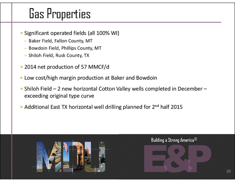 INVESTOR PRESENTATION – MDU Resources Group Inc. – slide 29
