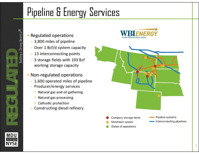 Energy Building A Strong America – MDU Resources Group Inc. – slide 2