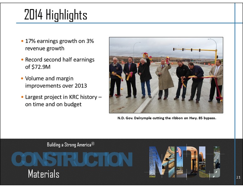Materials and Contracting – MDU Resources Group Inc. – slide 21