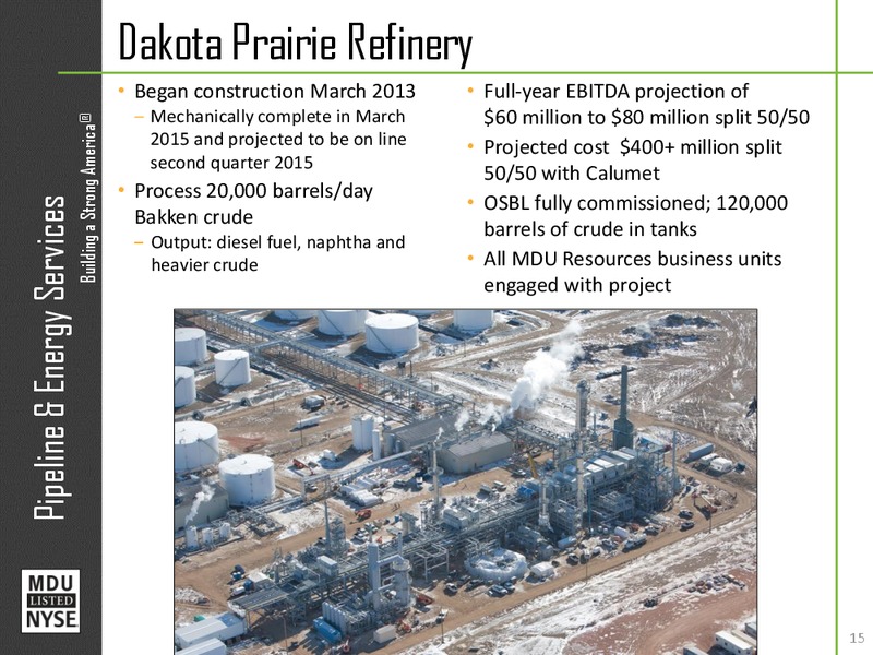 Analyst Seminar - New York City – MDU Resources Group Inc. – slide 14