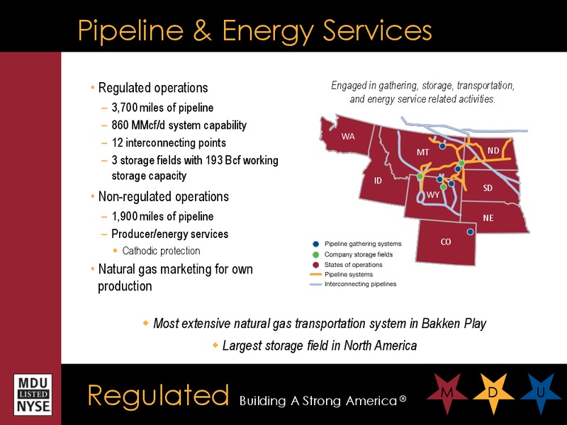 THE 2ND ANNUAL BAKKEN INVESTOR CONFERENCE – MDU Resources Group Inc. – slide 13