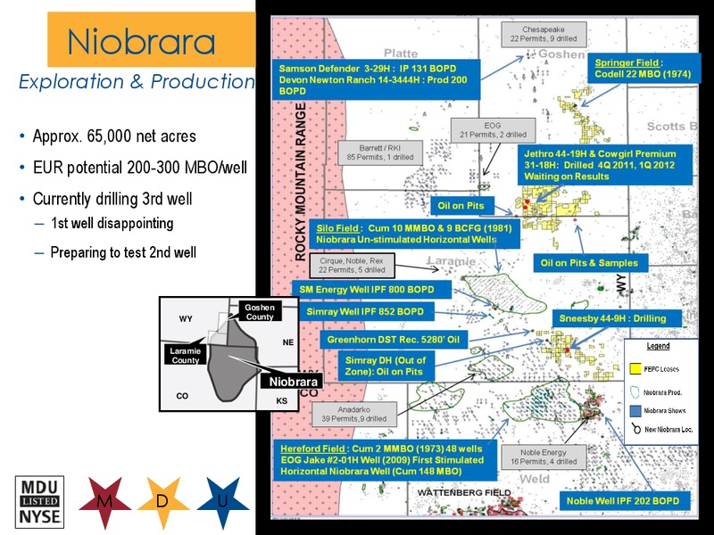 THE 2ND ANNUAL BAKKEN INVESTOR CONFERENCE – MDU Resources Group Inc. – slide 25