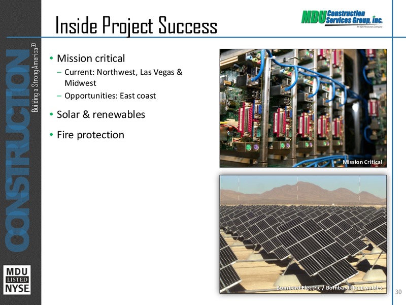 April 2015 Investor Presentation – MDU Resources Group Inc. – slide 29