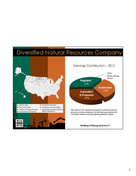 MDU WILLIAMS CAPITAL MIDWEST UTILITIES SEMINAR – MDU Resources Group Inc. – slide 2