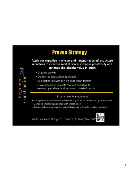Q1 2010 EARNINGS CALL – MDU Resources Group Inc. – slide 5