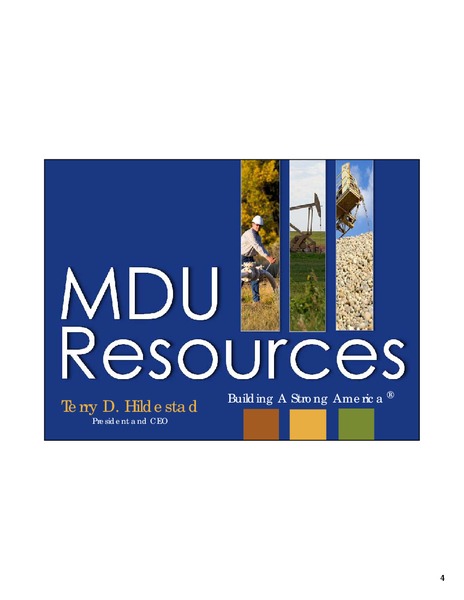 Q1 2011 EARNINGS CALL – MDU Resources Group Inc. – slide 3