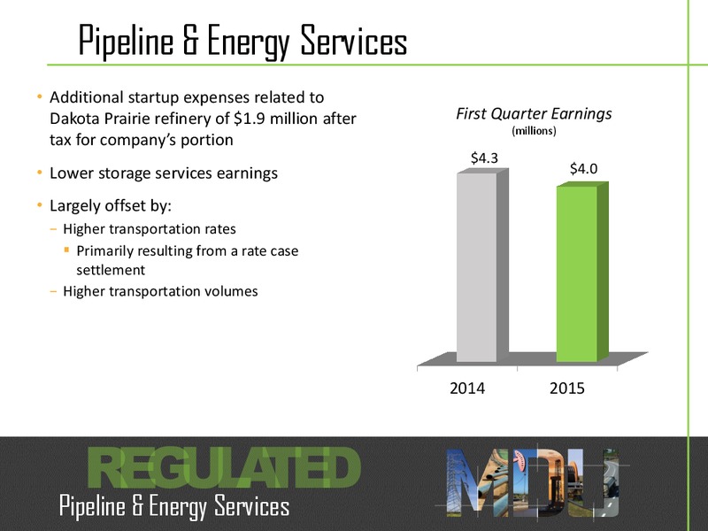 Q1 2015 EARNINGS CALL – MDU Resources Group Inc. – slide 7