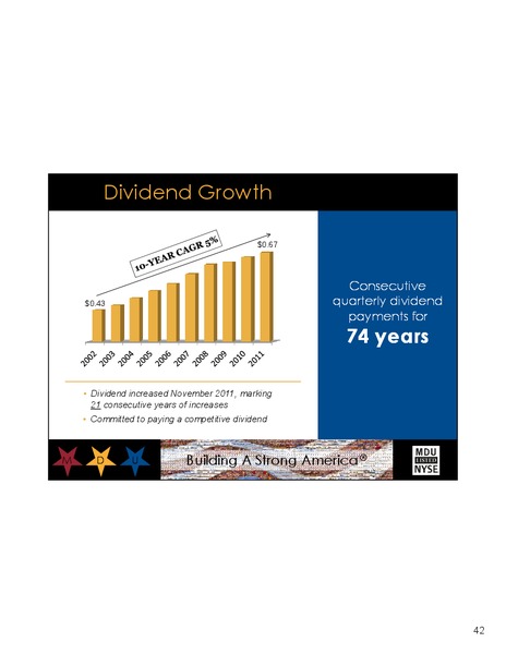 AMERICAN GAS ASSOCIATION'S FINANCIAL FORUM – MDU Resources Group Inc. – slide 41