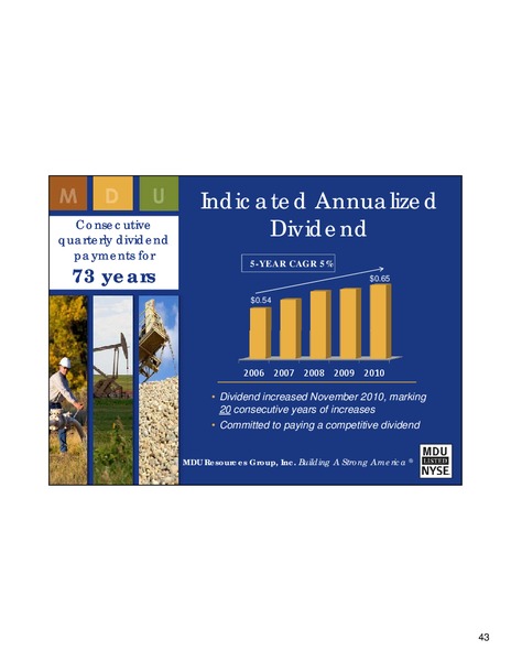 THE AGA FINANCIAL FORUM – MDU Resources Group Inc. – slide 42