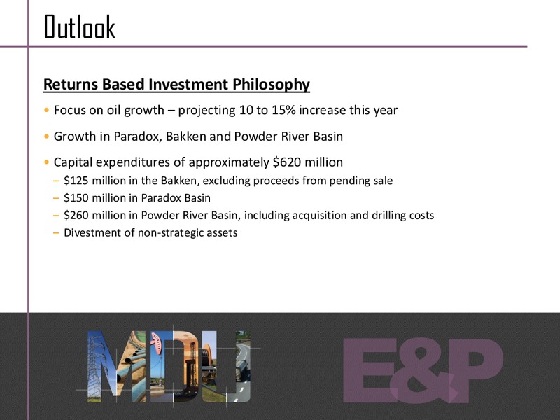 SECOND QUARTER EARNINGS CONFERENCE – MDU Resources Group Inc. – slide 12