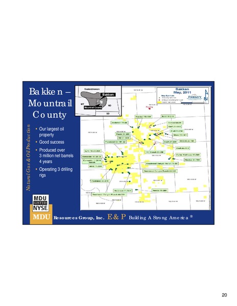 DA DAVIDSON ENGINEERING & CONSTRUCTION CONFERENCE – MDU Resources Group Inc. – slide 19