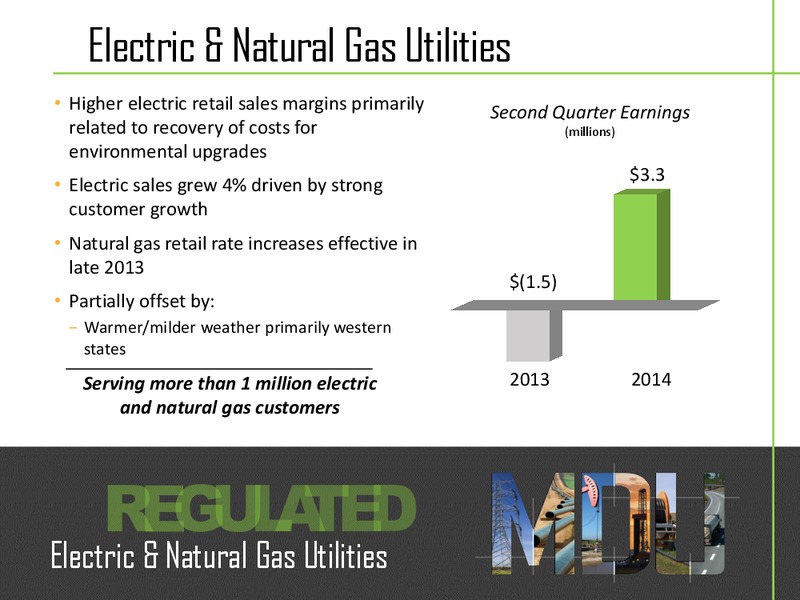 Second Quarter Earnings Conference Call August 2014 – MDU Resources Group Inc. – slide 5