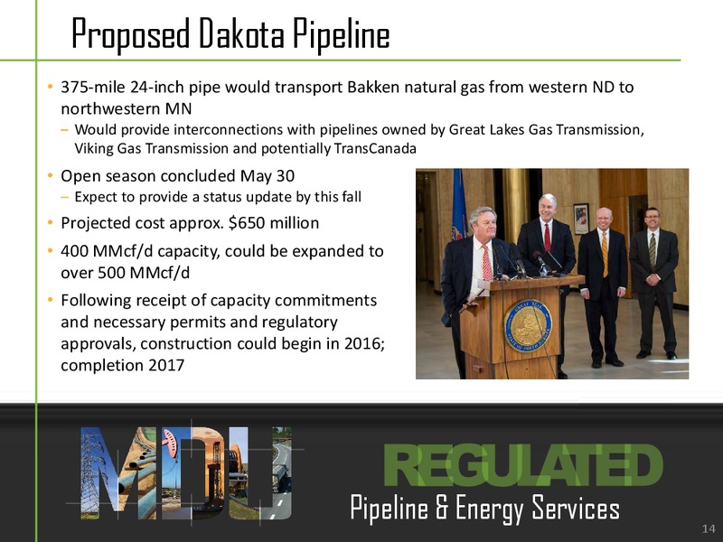 Investror Relations – MDU Resources Group Inc. – slide 13