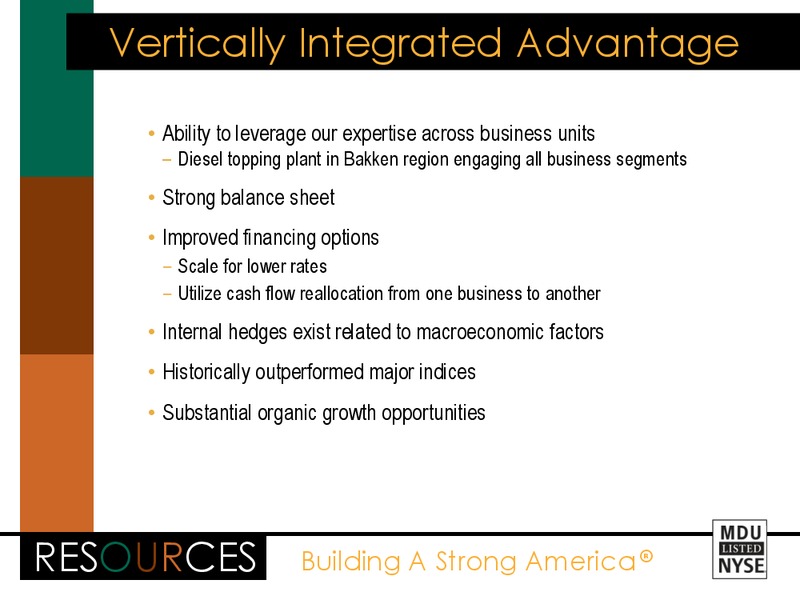 RESOURCES EEI FINANCIAL CONFERENCE – MDU Resources Group Inc. – slide 6