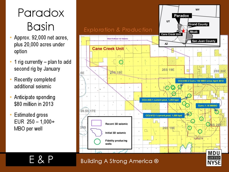 RESOURCES EEI FINANCIAL CONFERENCE – MDU Resources Group Inc. – slide 30