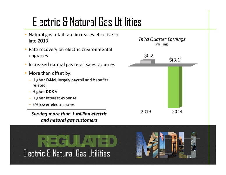 Q3 2014 EARNINGS CALL – MDU Resources Group Inc. – slide 7