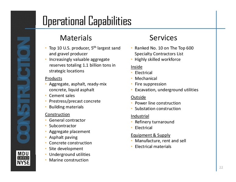Investor Relations – MDU Resources Group Inc. – slide 21