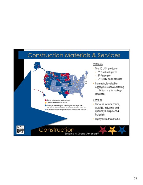 DECEMBER 2012 INVESTOR RELATIONS – MDU Resources Group Inc. – slide 28