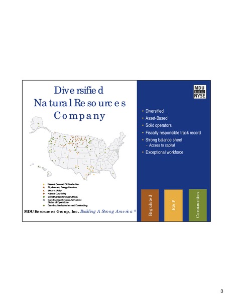 Wells Fargo Energy Conference – MDU Resources Group Inc. – slide 2