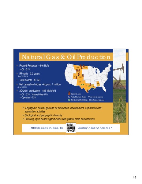 Wells Fargo Energy Conference – MDU Resources Group Inc. – slide 14