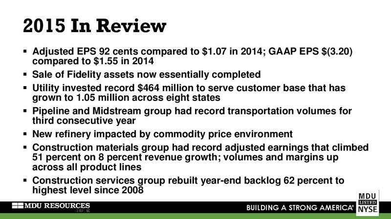 Analyst Seminar – MDU Resources Group Inc. – slide 3