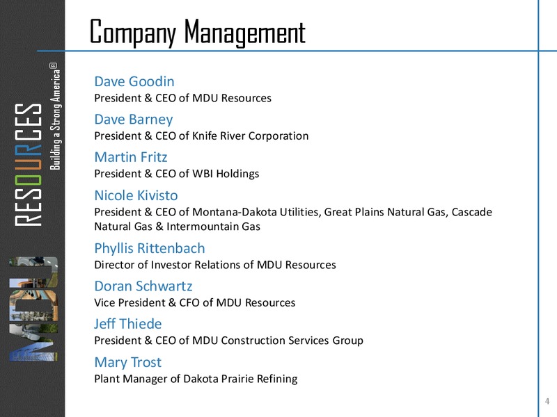 Analyst Day Part 1 – MDU Resources Group Inc. – slide 3
