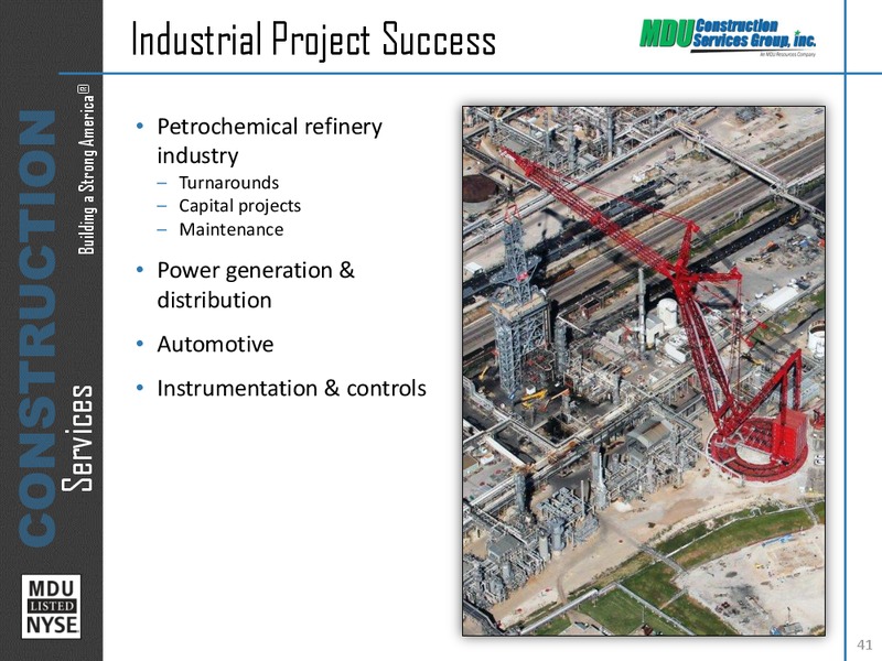 October 2015 Investor Presentation – MDU Resources Group Inc. – slide 40