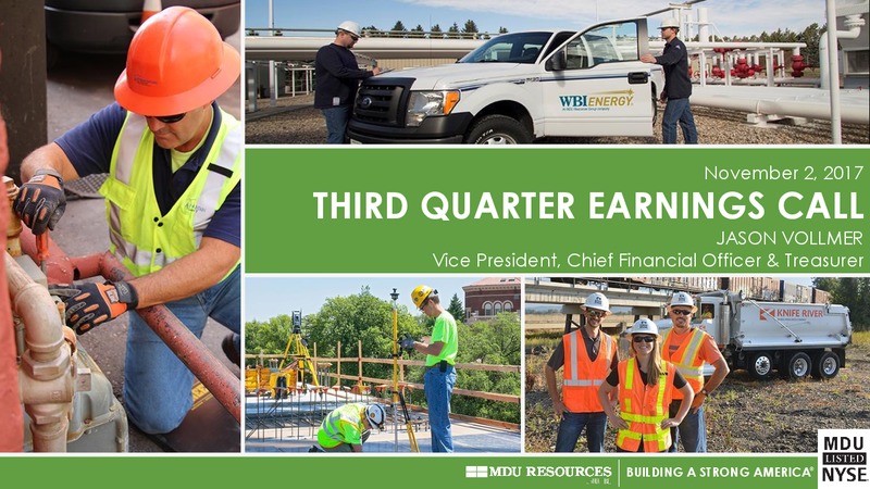 Q3 2017 Presentation – MDU Resources Group Inc. – slide 1