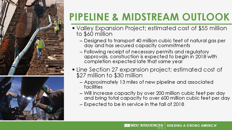 Q3 2017 Presentation – MDU Resources Group Inc. – slide 11