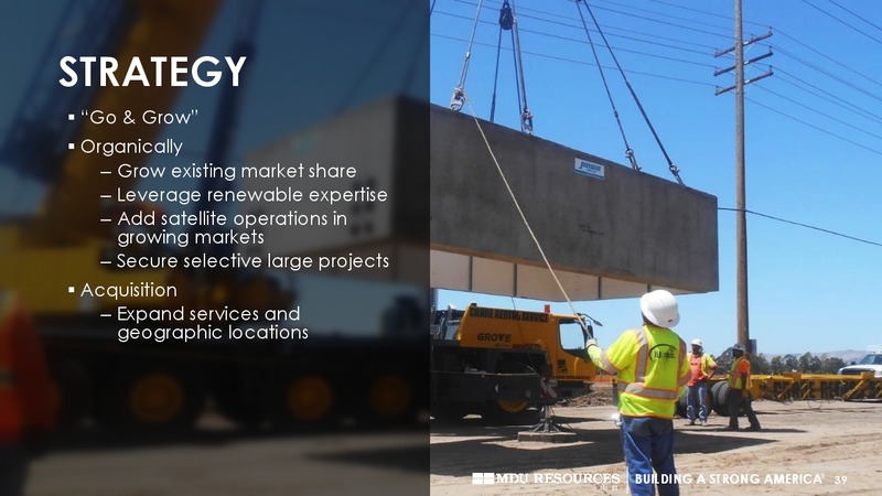 December 2017 Investor Presentation – MDU Resources Group Inc. – slide 38