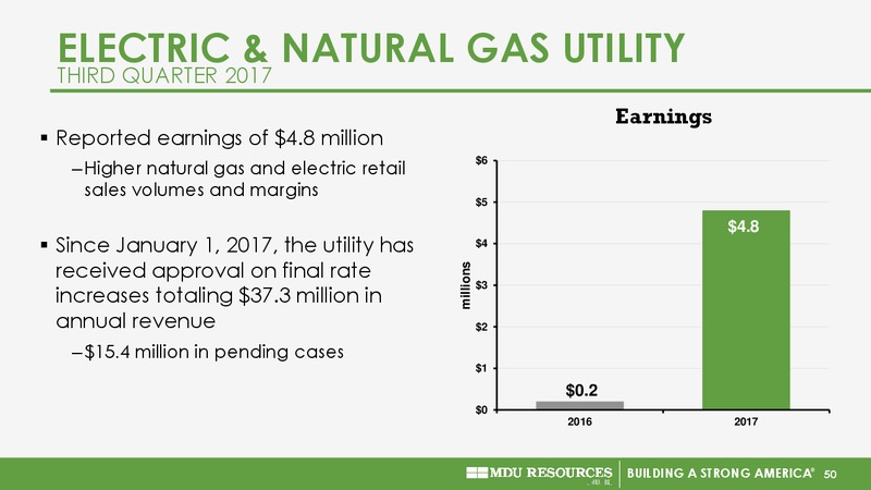 December 2017 Investor Presentation – MDU Resources Group Inc. – slide 49