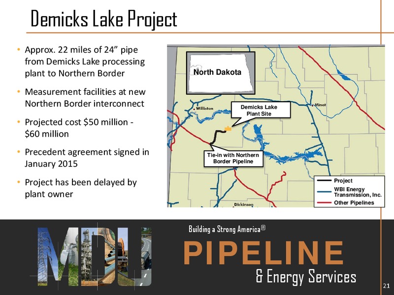 Wells Fargo Energy Conference Presentation – MDU Resources Group Inc. – slide 20