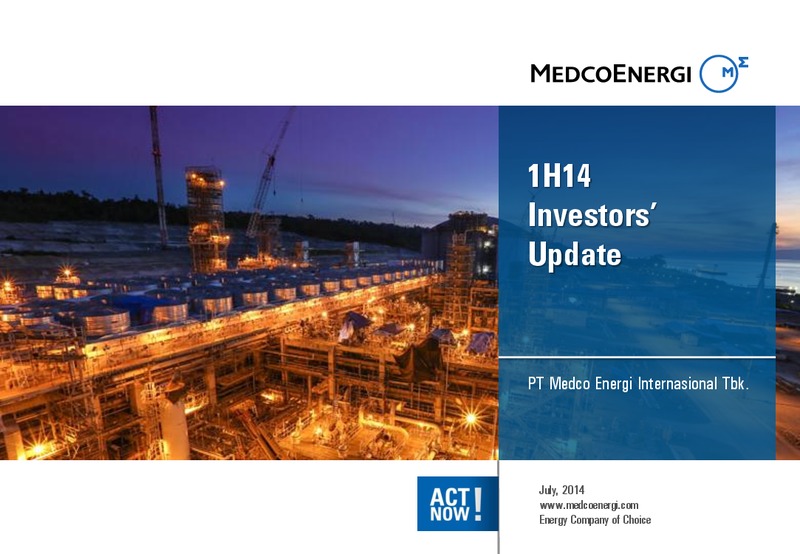 Investors Update – Medco Energi – slide 1