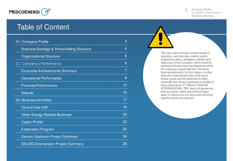 9M13 Investor Update – Medco Energi – slide 2
