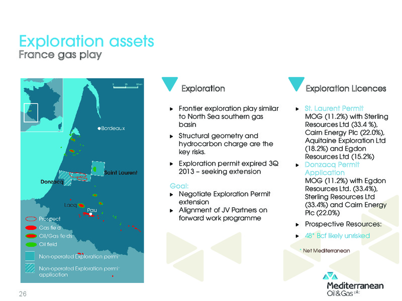 Investor Presentation – Mediterranean Oil and Gas Company – slide 25