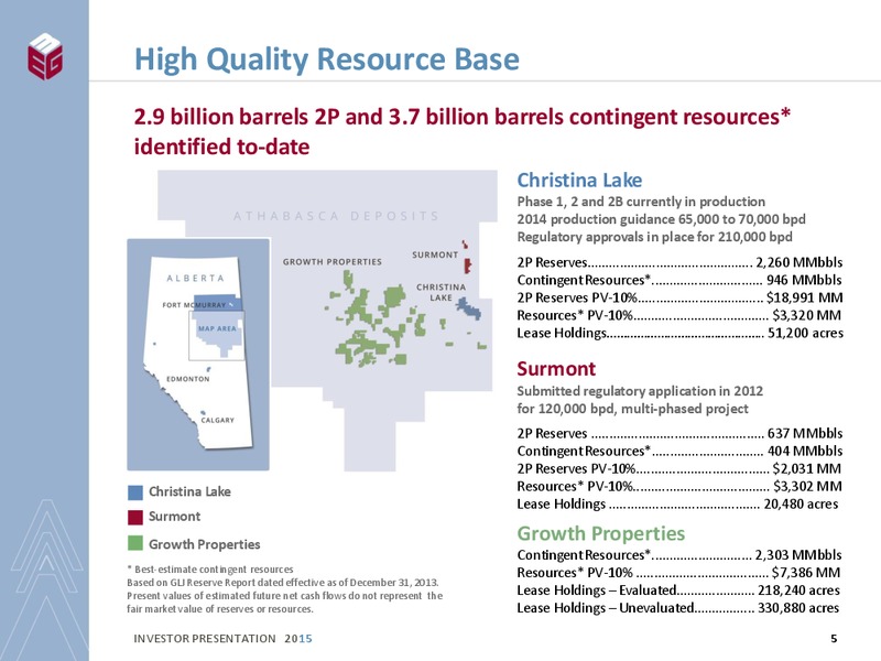INVESTOR PRESENTATION – Meg Energy – slide 3