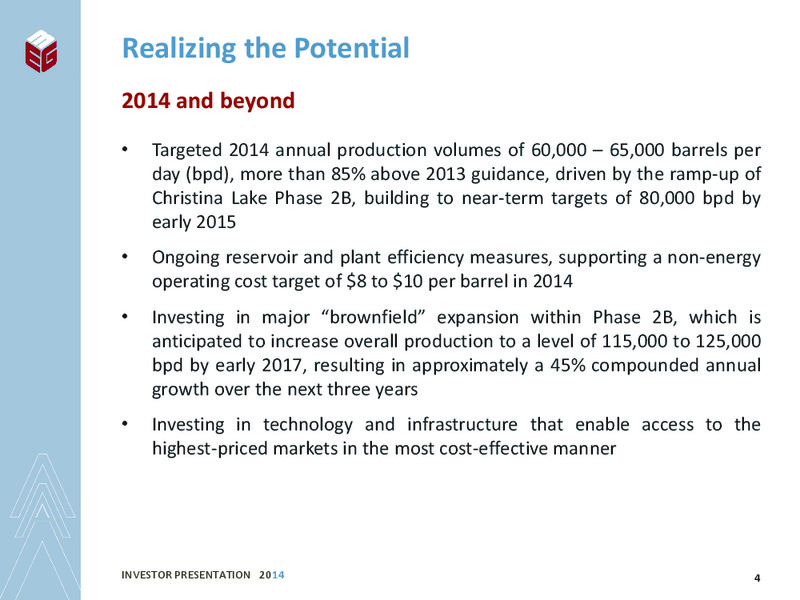 Investor Presentation – Meg Energy – slide 2